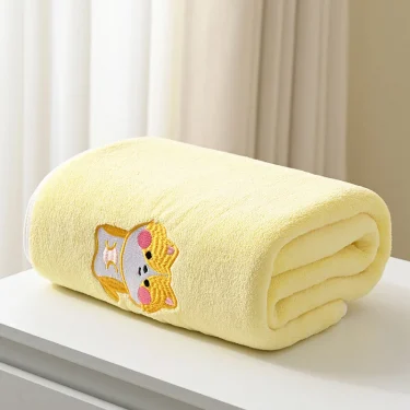 Printed baby bath towel 43*41 inches absorbent non-linting lovely embroidery pattern texture light and soft feel delicate 3
