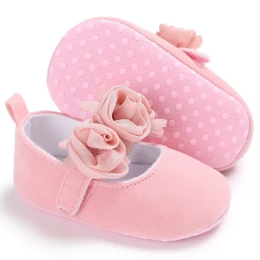 Baby Girls Fashion Lace Lace Solid Color Princess Shoes Comfortable Soft Sole Non-Slip Toddler Shoes White Baptism First Walker 3