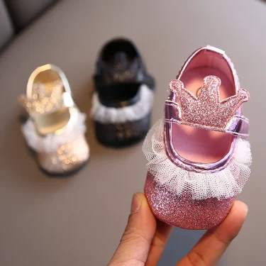 Summer Fashion Newborn Pink Baby Shoes Non-slip Cloth Bottom Shoes Girl Elegant Breathable Leisure Baby First Walking Shoes 2