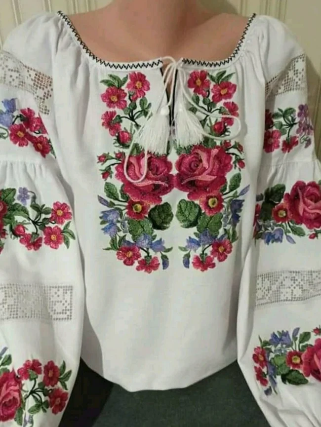 Flower Print Lantern Sleeves Boho Blouse Sexy Lace Tassel O Neck Hollow Out Women Tops Spring Summer Autumn Chic Blouses 2