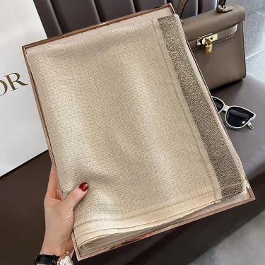 2025 New Women Scarf Winter Warm Solid Silk Wool Shawls Lady Wraps Bufanda Floral Pashmina Luxury Embroidery Warn Scarves 2