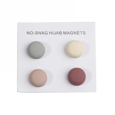R2LE 4Pcs/set Round Hijab Pins Muslim Multi-Use Magnet Scarf Brooch Clip Safe Hijab Pins Jewelry Gifts for Women Girl Teen 2