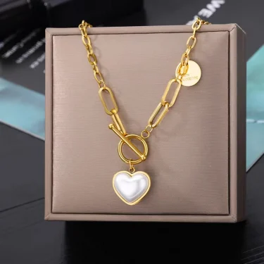 316L Stainless Steel Multilayer Heart Necklace For Women Girls Goth Gold Color Clavicle Chain Charm Choker Jewelry Birthday Gift 4