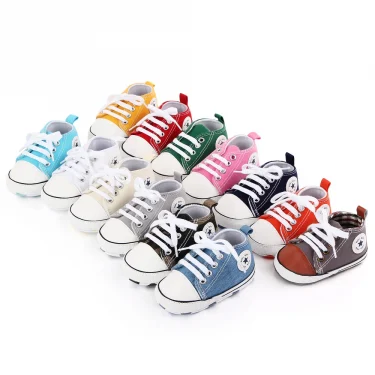 New Baby Shoes Boys Girls Classic Canvas Casual Sneakers Newborn First Walker Toddler Soft Sole Non-Slip Walking Shoes D2486 5