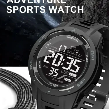 WECOOL Brand Sport Digital 50M Waterproof LED Back Light Alarm Clock Multifunction Watch W-616 Watch 1
