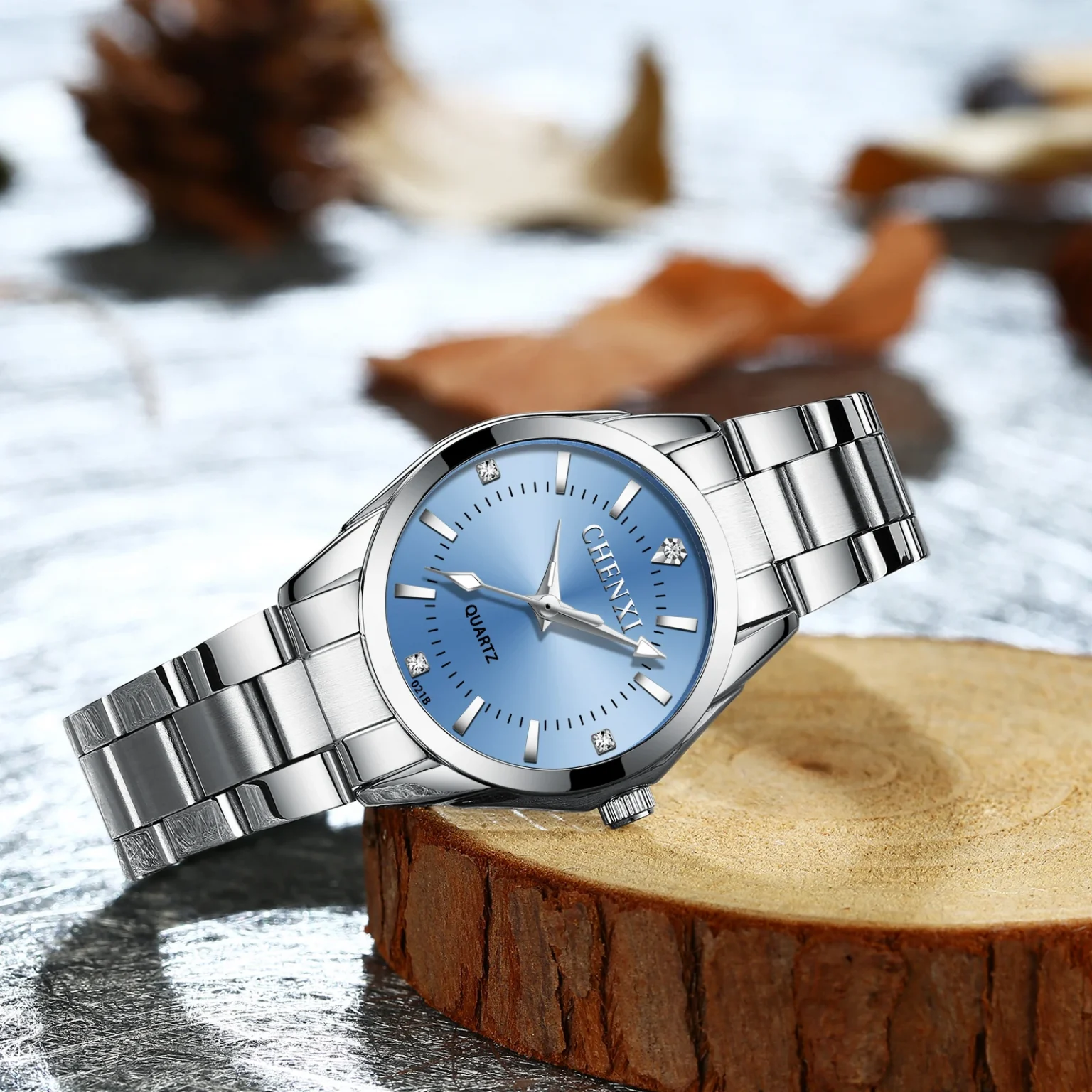 CHENXI Ladies Watch For Women Fashion Silver Clock Stainless Steel Quartz Wrist Watches for Women Waterproof Relogio Feminino 4