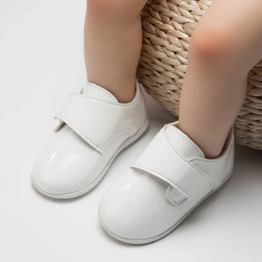 KIDSUN Baby Children Shoes Matte Leather Toddler First Walkers Shoes Rubber Soft-Sole Flat Anti-slip Infant Mirror Shoes 6