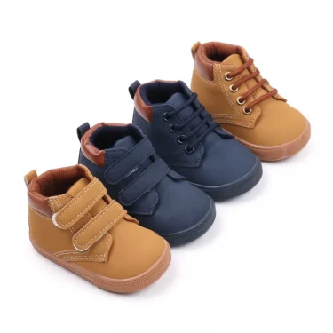 Kid Casual Shoes Rubber Sole Anti-slip Ankle-covered 1-3 Years Children Boys and Girls Outdoor Walking Shoes Fashion BLS3031 2