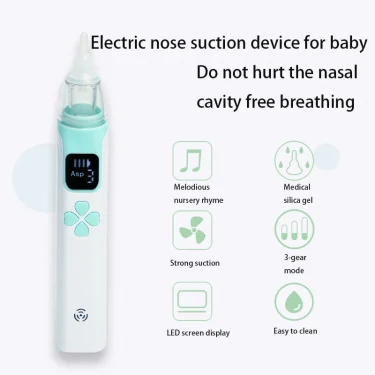 3-in-1 Electric Nasal Aspirator Nasal Washer Electric Newborn Baby And Children's Nasal Mucus Cleaning Tool Silent Utensils Sets 2