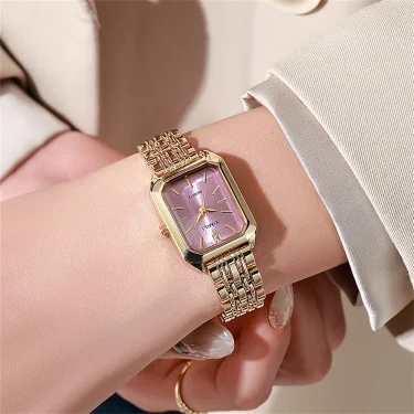 Hot Selling 2025 Fashion Women's Minimalist Square Quartz Watch Casual Sports Orange Silicone Women Gift Clock Watches 1