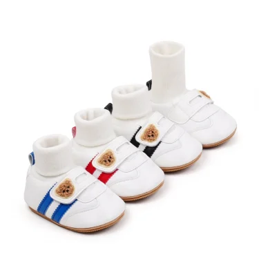 Spring & Autumn Baby Shoes Soft Cotton Sock Shoes Ankle-covered Style Fashion Design Sneakers Newborn Prewalker Shoes BXC4226 5