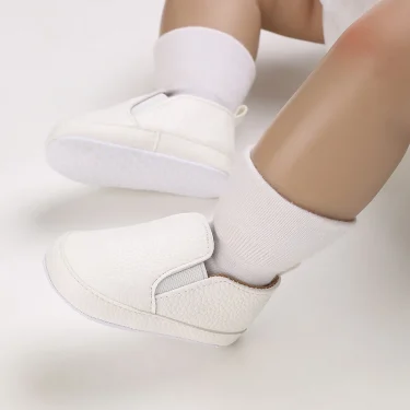 Classic Fashion Boy And Girl Flat Walking Shoes PU Soft Sole Non-slip Shoes For Newborn Babies First Walker Walking Shoes 6