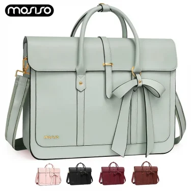 Laptop Bag for Women MacBook Air Pro 15 16 inch Notebook PU Leather Shoulder Bag Convertible Backpack Casual Handbag Briefcase 1