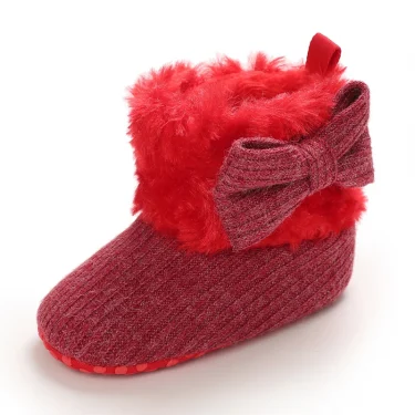 0-18Months Winter Snow Baby Boots Newborn Warm Booties Soft Sole First Walkers Shoes for Baby Girls Infant Shoes Toddler 6