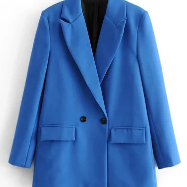 TRAF Blazer Woman Black Beige Khaki Blue Green Gray Women coat Fashion Office Wear Women's Blazers Jacket Outerwears 2024 3