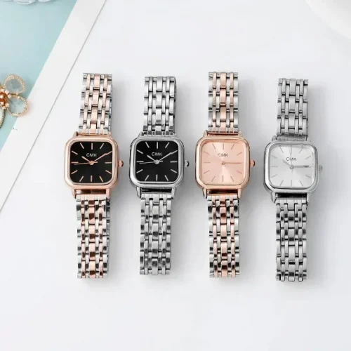 Stainless Steel Bracelet Watch Women Fashion Minimalist Temperament Watches Small Square Quartz Wristwatch Relojes Para Mujer 1