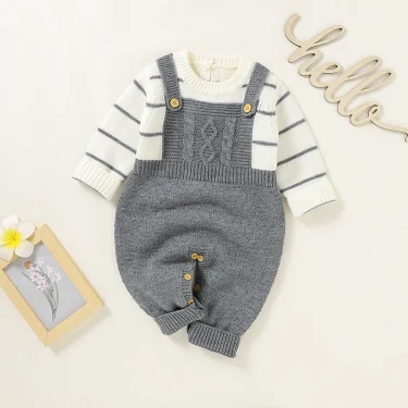Winter Baby Rompers Autumn Casual Long Sleeve Knitted Newborn Boys Girls Jumpsuits Playsuits One Piece Infantil Overalls Clothes 3