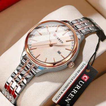 CURREN New Women's Wrist Watches Luxury Brand Women Quartz WatchesStainless Steel Casual Fashion Wristwatch Relogio Feminino 1