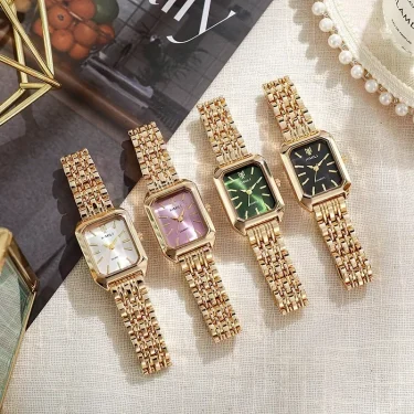 2025 Hot Brand Stainless Steel Strap Watch Women Luxury Gift Wristwatch Student Lady Fashion Simple Square Quartz Watches 2