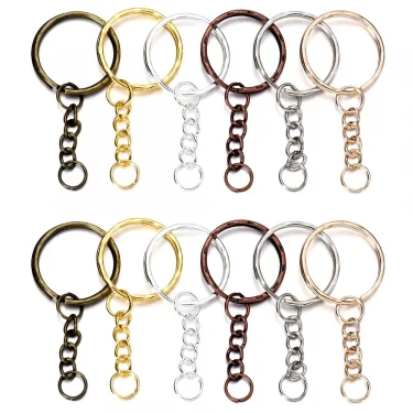 20/50Pcs Key Ring Key Chain Round Split Keyfob Keyrings With Jump Ring For Keychain Pendants DIY Jewelry Making Accessories 1