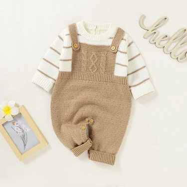 Winter Baby Rompers Autumn Casual Long Sleeve Knitted Newborn Boys Girls Jumpsuits Playsuits One Piece Infantil Overalls Clothes 4