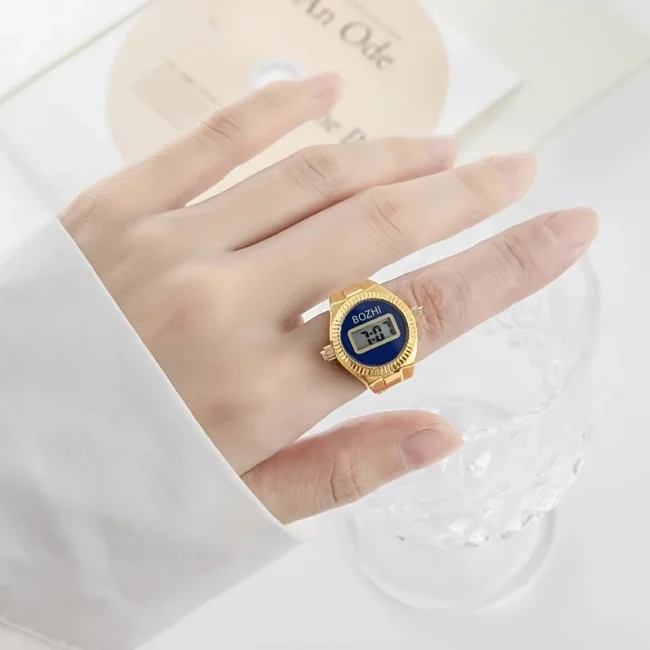 The New Electronic Watch Can See The Time Creative Ring Finger Watch Simple Men And Women Ring Watch 4