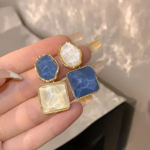 New Fashion Vintage Resin Geometric Drop Earrings for Women Charms Pendant Jewelry Party Gifts 1