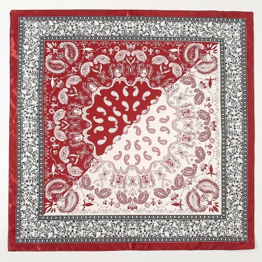 Satin Square Scarf Women Muslim Hijab Elegant 2025 Print Silk Neckerchief Shawl Wraps Headband Handle Hair Accessories Bandana 3