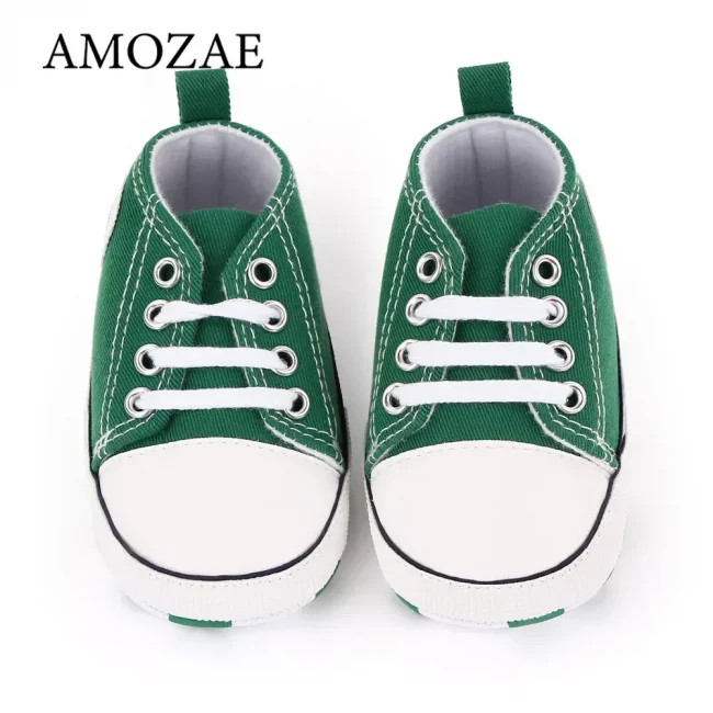 Baby Classical Sports Sneakers Newborn Baby Boys Girls Print First Walkers Shoes Infant Toddler Anti-slip Baby Shoes Pre-walkers 3