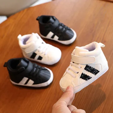 New 0-18M Baby Shoes Boy Newborn Infant Toddler Casual Comfor Cotton Sole Anti-slip PU Leather First Walkers Crawl Crib Shoes 6