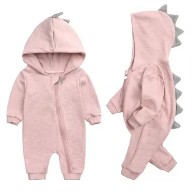 Cartoon Dinosaur Baby Rompers Spring Autumn Newborn Girl Clothing Long Sleeve Cotton Hoodie Baby Boys Clothes 0-18 Months 2