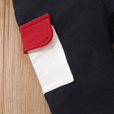 PatPat 2pcs Baby Color Block Long-sleeve Hoodie and Trousers Set Soft and Comfortable Perfect for Outings and Daily Wear 6