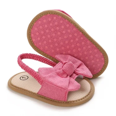 Infant Non-Slip First Walkers Footwear 0-18 Months Baby Girls Sweet Flowers Sandals Summer Soft Sole Flat Princess Dress Shoes 3