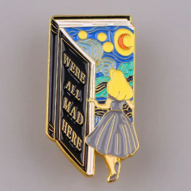 Starry Sky Brooches for Women Fairy Tale Girl Enamel Pins Badges Lapel Pins for Backpack Art Jewelry Clothing Accessories Gift 1