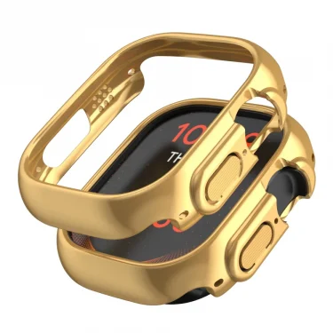 For Apple Watch 45mm 41mm 38mm 42mm 40mm 44mm Plated Skeleton Cover Hard PC Bumper Case Frame for iWatch SE 8 7 6 5 4 3 2 1 Case 3