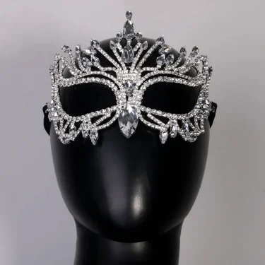 Crystal Mask Full Face Costume Women Decorations Birthday Rhinestone Fashion Club New Hair Jewlery Wedding Accessories Carnival 4