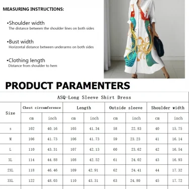 2023 Autumn New Printed Retro Skinny Dress Womens Senior Loose Casual Straight Long Novelty Mudman Printed Colorful Shirt Dresse 6