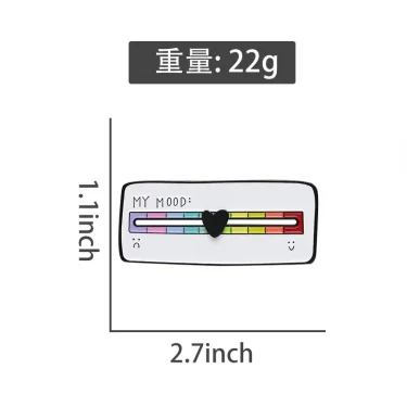 My Happy Mood Enamel Pins Cartoon Rainbow Emotional Regulation Brooch Lapel Clothes Metal Badge Wholesale Gift For Kid Friends 2