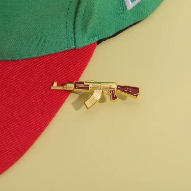 Cartoon Gun Shaped Hat Pins Creative Brooches Clothes Backpack Enamel Lapel Badge Accessories Jewelry Gift for Kids Friends 4