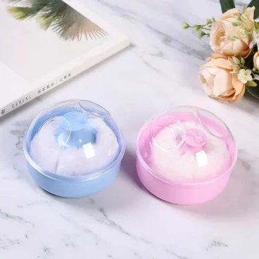 1Pcs Baby Wipes The Body With Powder Puff Box Baby-Products Talcum Powder-Box Powder-Puff Set Large-Capacity Storage Portable 3