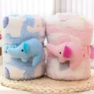 Baby Blanket & Swaddling Newborn Thermal Soft Fleece Blanket Flannel Quilt Infant Bedding Swaddle Wrap Winter Solid Bedding Set 4