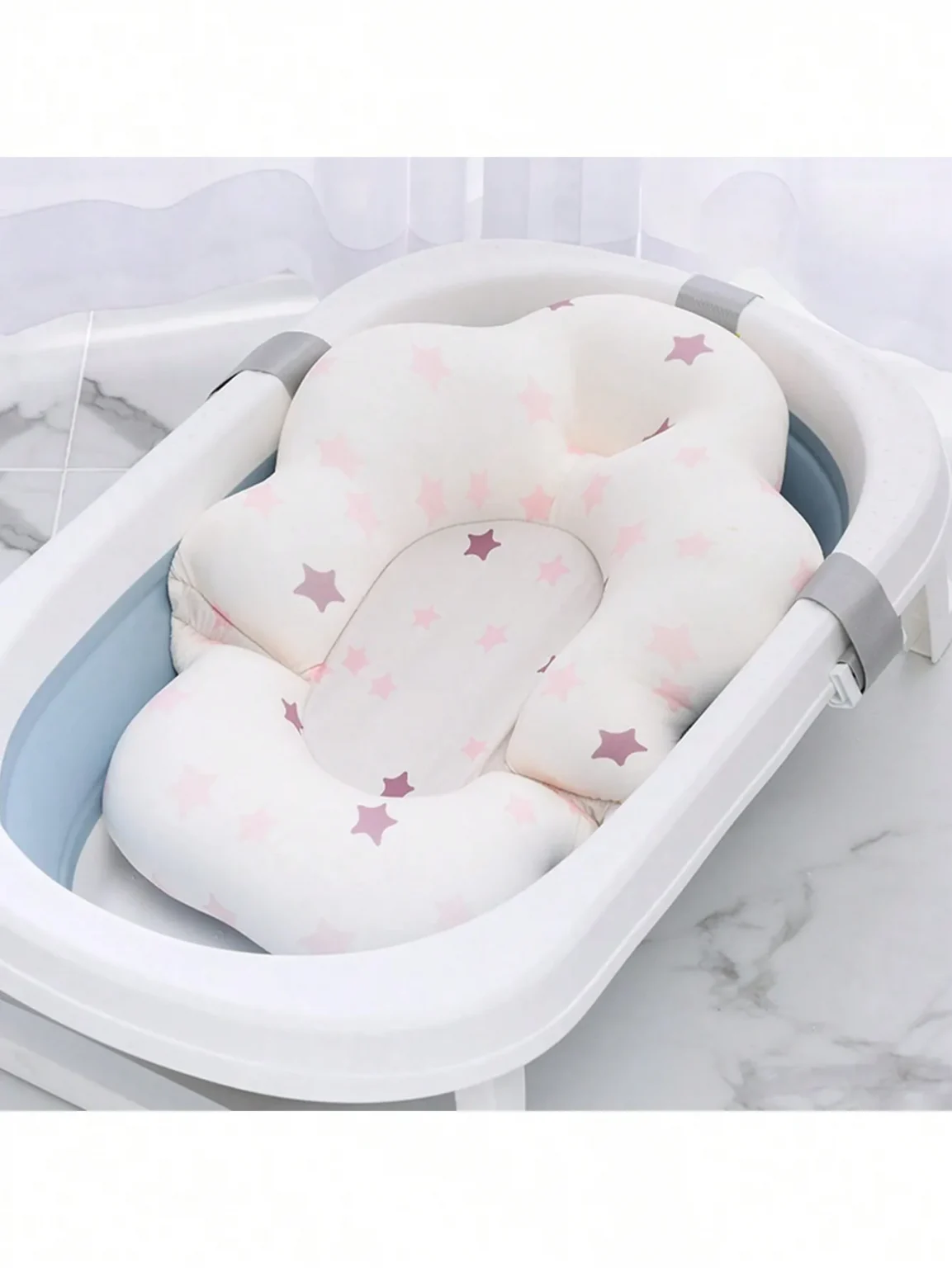 Newborn baby bath net bath tub bath frame baby bath suspension mat bath bed non-slip bath net pocket can sit and lie down 1