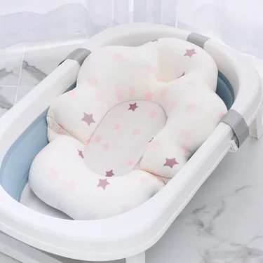 Newborn baby bath net bath tub bath frame baby bath suspension mat bath bed non-slip bath net pocket can sit and lie down 1