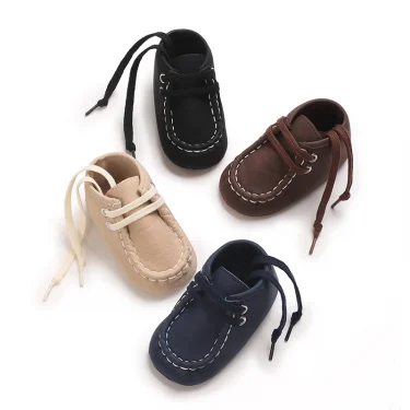 HAIZHIW Baby Canvas Classic Sports Shoes Newborn Boys and Girls Tie One's Shoes First Walkers Shoes Infant Anti slip Baby Shoes 1