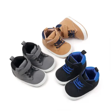 Baby Shoes High Quality Soft PU Spring and Autumn Style for Newborn Toddler Prewalking Sport Sneaker 2024 New Fashion BHX3192 3