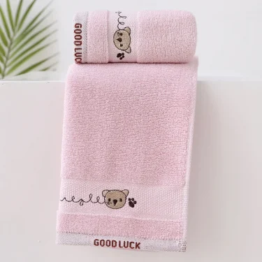 Baby Towels Cotton Bath Towel Face Washcloth Cute Cartoon Bear Hand Wipe Soft Children Towels Kids Newborn Bathing Handkerchief 5
