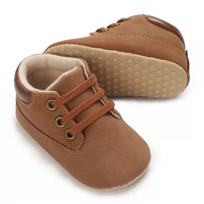 HAIZHIW 5 Colors Lace Up Casual Shoes Spring And Autumn Baby Casual Shoes 0-18 Months Flat Shoes Baby Walking Shoes 3