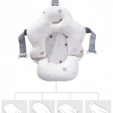 Newborn baby bath net bath tub bath frame baby bath suspension mat bath bed non-slip bath net pocket can sit and lie down 5