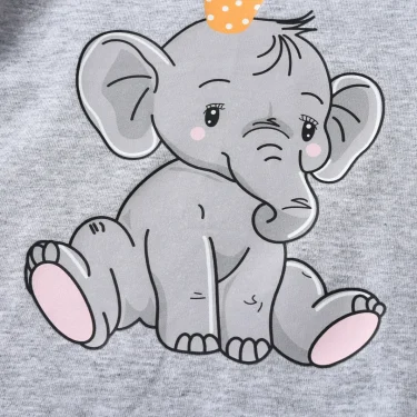 Newborn Baby Boy Baby Elephant Clothes Set Long Sleeve Romper Bodysuit Top and Pants with Hat Spring Autumn Cute Outfit for Boys 3