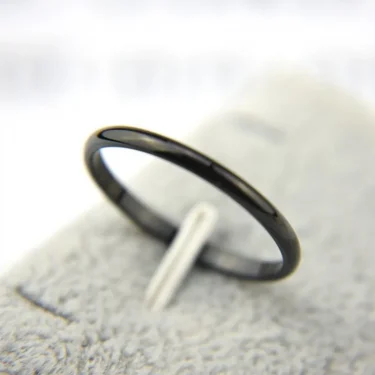 2mm Thin Stackable Ring Stainless Steel Plain Band Knuckle Midi Ring for Women Girl Size 3-12 5